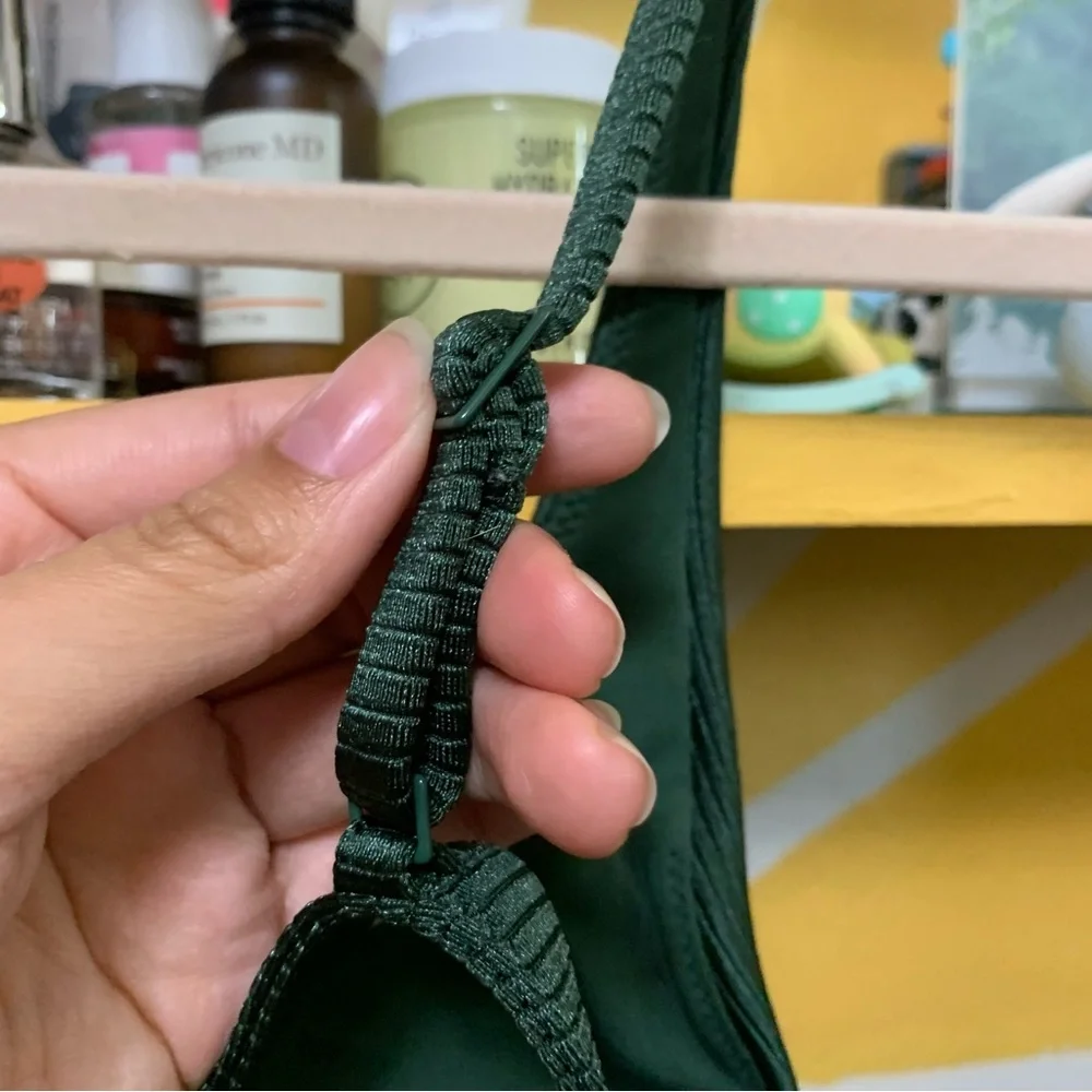 Aerie Ribbed Metallic Swimsuit Triangle Bikini Top Size XS - Picture 4 of 6
